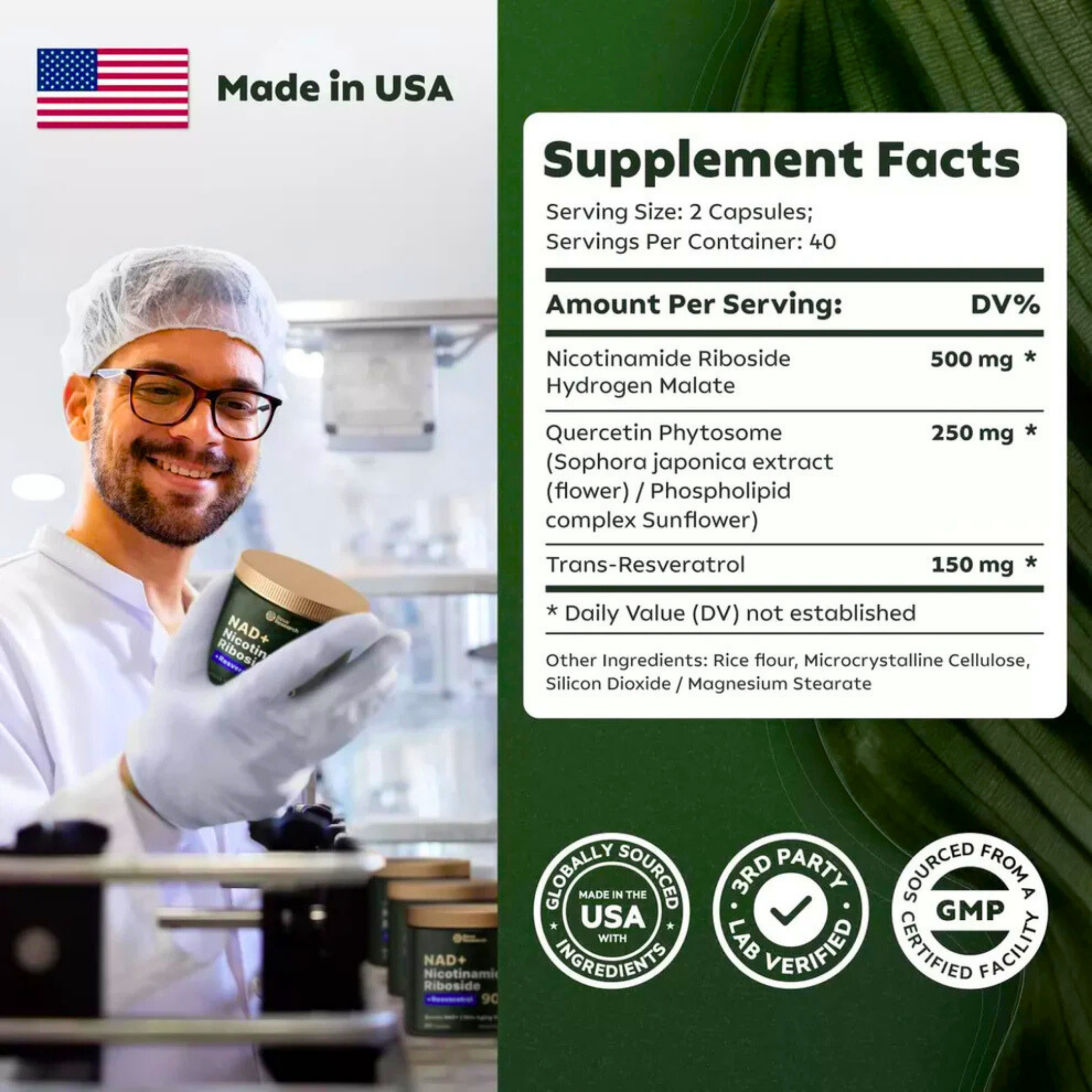 2do 50% OFF - NAD + RESVERATROL (COMBATE EL ENVEJECIMIENTO)